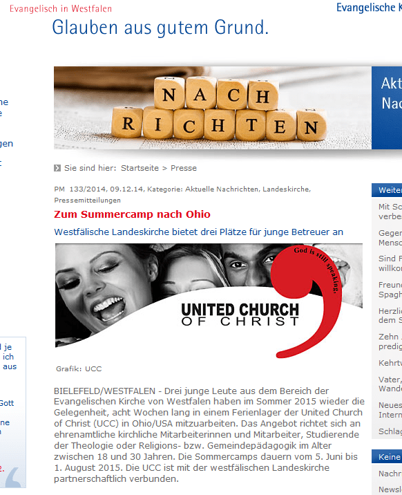 Summercamp nach Ohio 2015