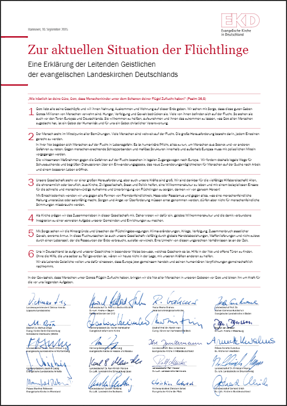 Zur aktuellen Situation der Flüchtlinge