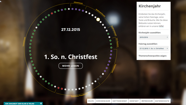 Screenshot von der Seite http://www.kirchenjahr-evangelisch.de