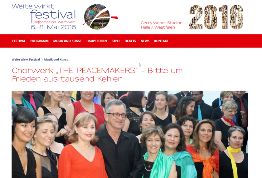 „THE PEACEMAKERS“ – Bitte um Frieden aus tausend Kehlen _ Weite Wirkt Festival